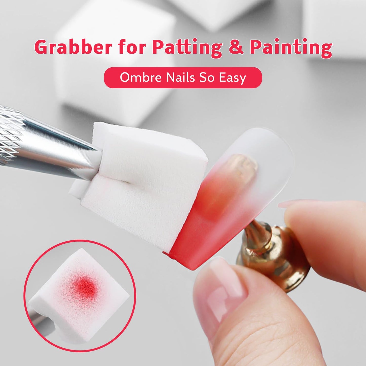 Sponge Pat Paint Nail Gel, 9 Colors Ombre Nails Gradient Gel Nail Blush Blooming Aura Nails Drawing Stripper Floral Painting Nail Art, No Wipe, UV/LED Curing (9 Colors E)