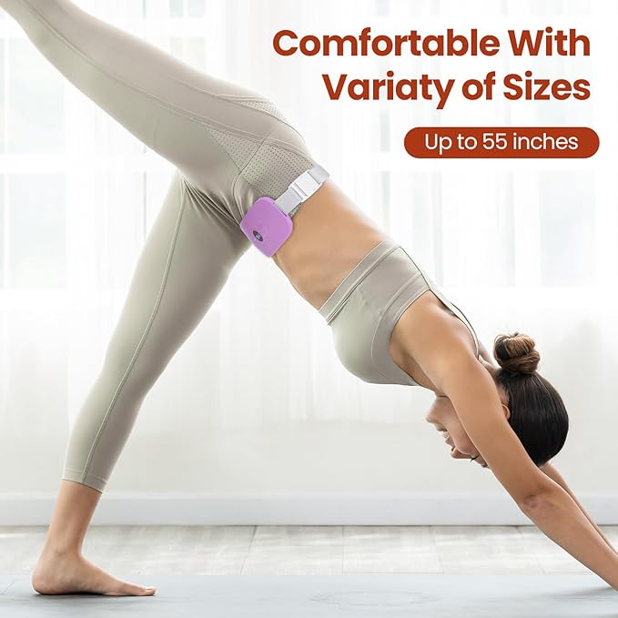 NOWWISH Heating Pad for Period Cramps Pain Relief, Portable Electric Cordless Menstrual Heating Pad Rechargeable with 6 Heat Levels and 6 Massage Modes, College Dorm Room Essentials for Girls, Purple