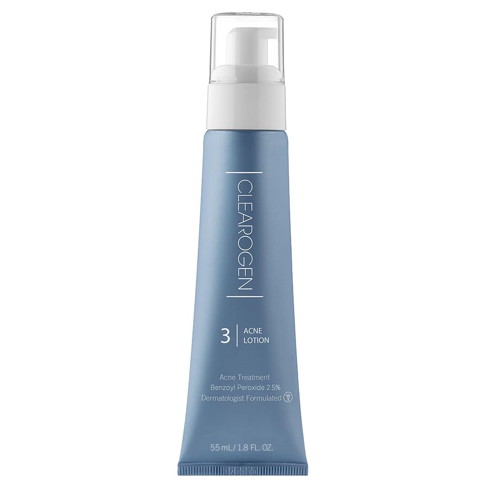 Acne Lotion with Benzoyl Peroxide, Acne Cream, Face Moisturizer Acne Prone Skin, Acne Moisturizer for Face, 1.8 Fl oz
