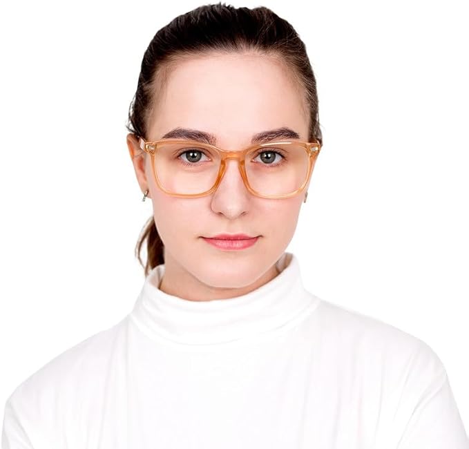 YEIN Bifocal Reading Glasses with Blue Light Blocking Lenses, Bifocal Reader for Women and Men, Vintage Square frame with Spring Hinge (+0.50/+2.25 magnification)