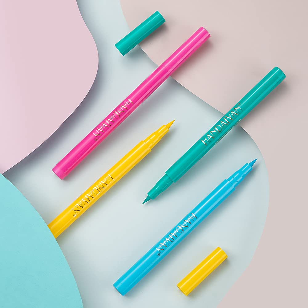 BestLand 12 Colors Matte Liquid Eyeliner Set Rainbow Colorful Neon Eyeliner Pencil Pigmented Waterproof Smudgeproof Long Lasting Gel Eye Liner Christmas Makeup Gift Kit for Women (Set E)
