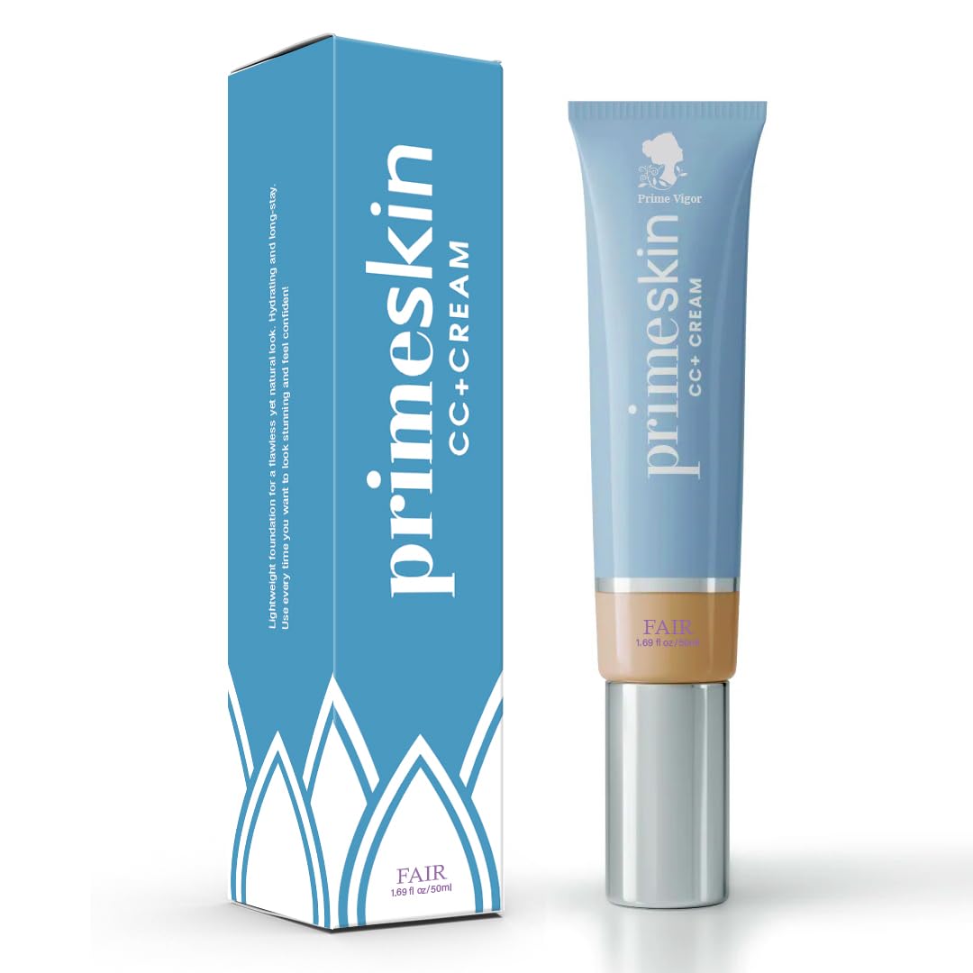 Primeskin Cc Cream for Older Women,Korean Cc Cream, Self Adjusting for Mature Skin, Satin Skin Korean 1.69 Fl Oz/50ml (FAIR)