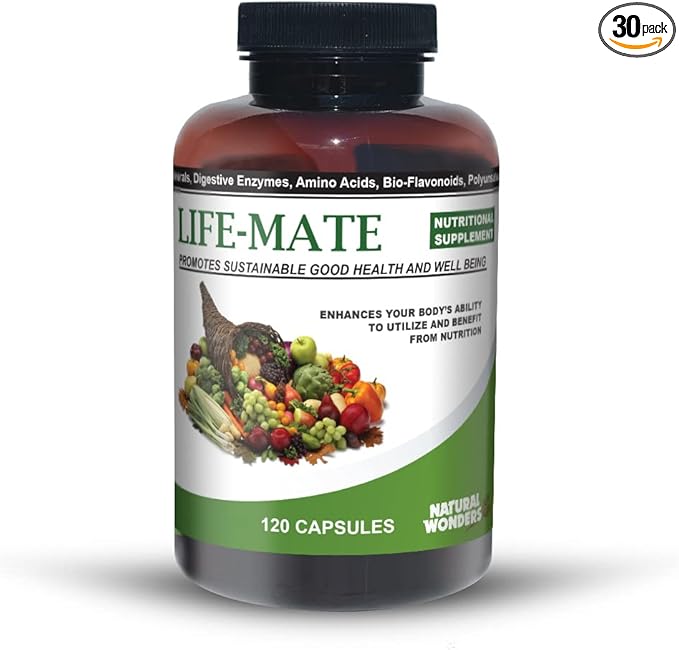 Natural Wonders Life Mate – Multivitamin Supplement | Prenatal Multi-Vitamins for Women with Nutritional and Immune Support | Energy Supplements for Men & Women (120 Capsules)