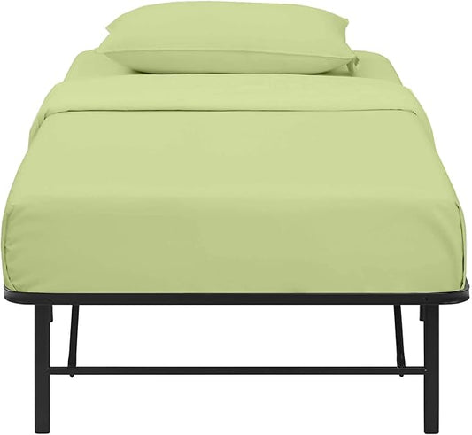 4 PC Sheet Sets 28x75, 100% Cotton Fitted Sheet - Perfect for Narrow Twin/Rv Bunk/Camping Cot/Guest Bed Replacement, Sheets for Cot Bunk Bed-Fits Upto 4-8" Deep Mattress- Sage Solid