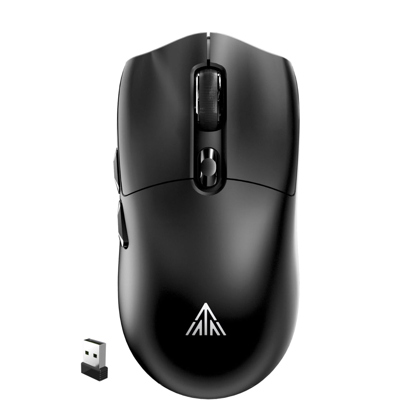 SM802 White Wireless Gaming Mouse,10000 DPI,Tri-Mode Wired/BT 5.0/2.4GHz Wireless Mouse Gaming with Side Button,RGB Programmable Macro Mouse for Laptop