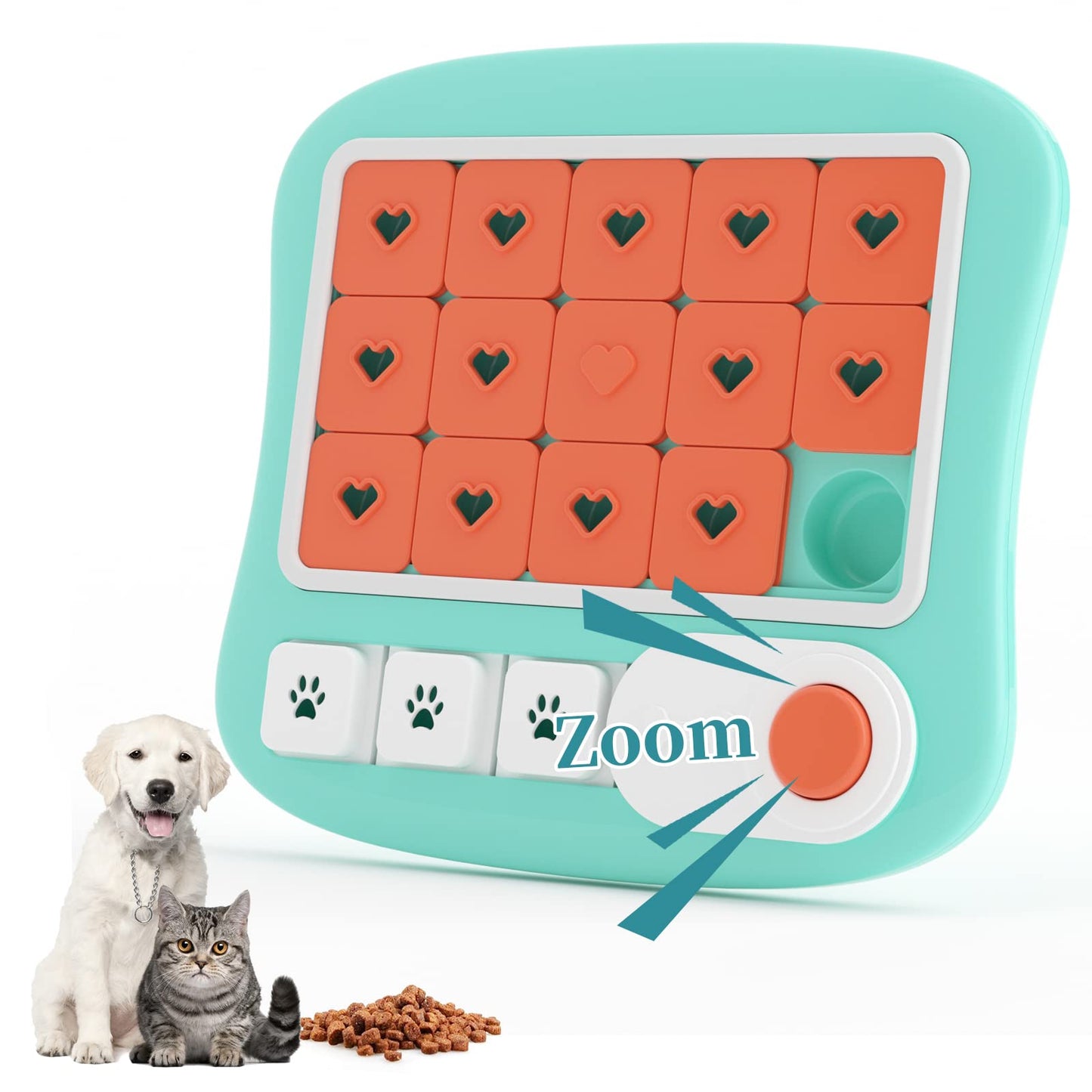 Interactive Dog Treat Puzzle Toys for IQ Training & Mental Stimulating,Fun Slow Feeder,Large Medium Small Dogs Enrichment Toys with Squeak Design