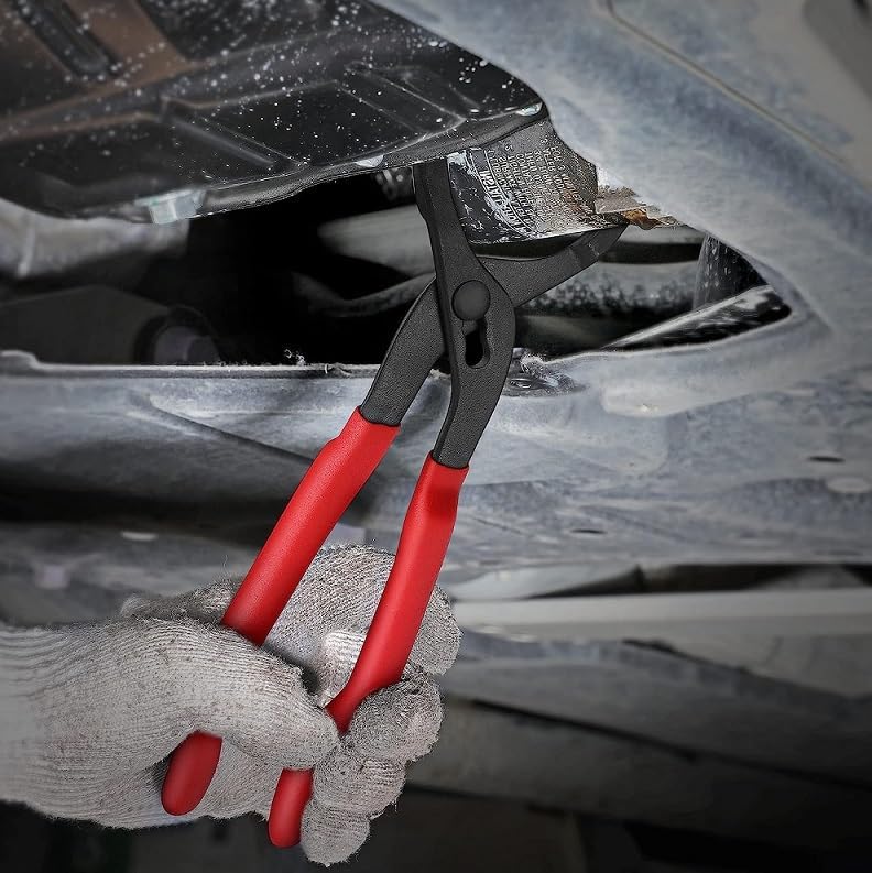 Oil Filter Wrench (L:12", Jaw Capacity: 60mm to 102mm), Automotive Oil Filter Removal Tool for Oil Change, Fuel Filter Wrench Plier (1 Set)