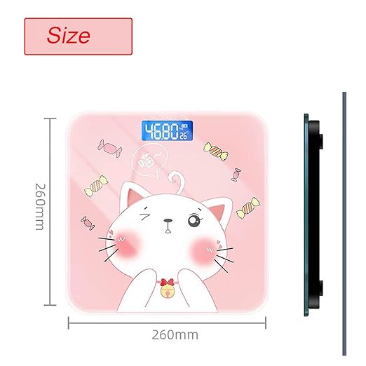 Scale for Body Weight, Smart Scale for Body Weight Accurate Measurement Tempered Glass Digital Bathroom Scale, Weight Scale for Home(Sticker Pink Pig)