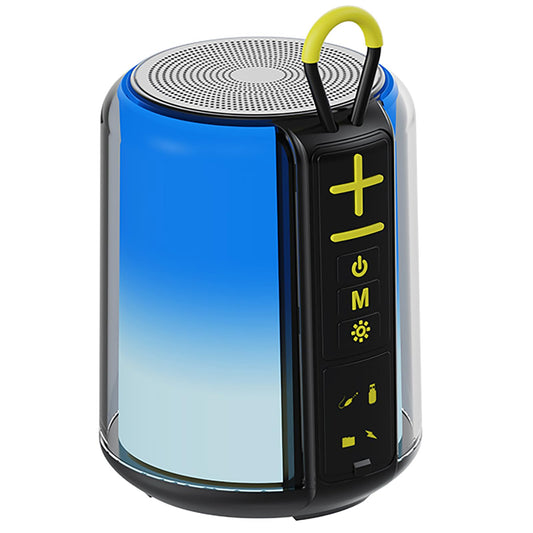 CofunKool Portable Bluetooth Speaker with AUX Input, 8W Loud Stereo Sound, RGB Light, TWS Pairing, Wireless BT 5.3, TF-Card/USB Flash Drive Input, for Home Outdoor Party