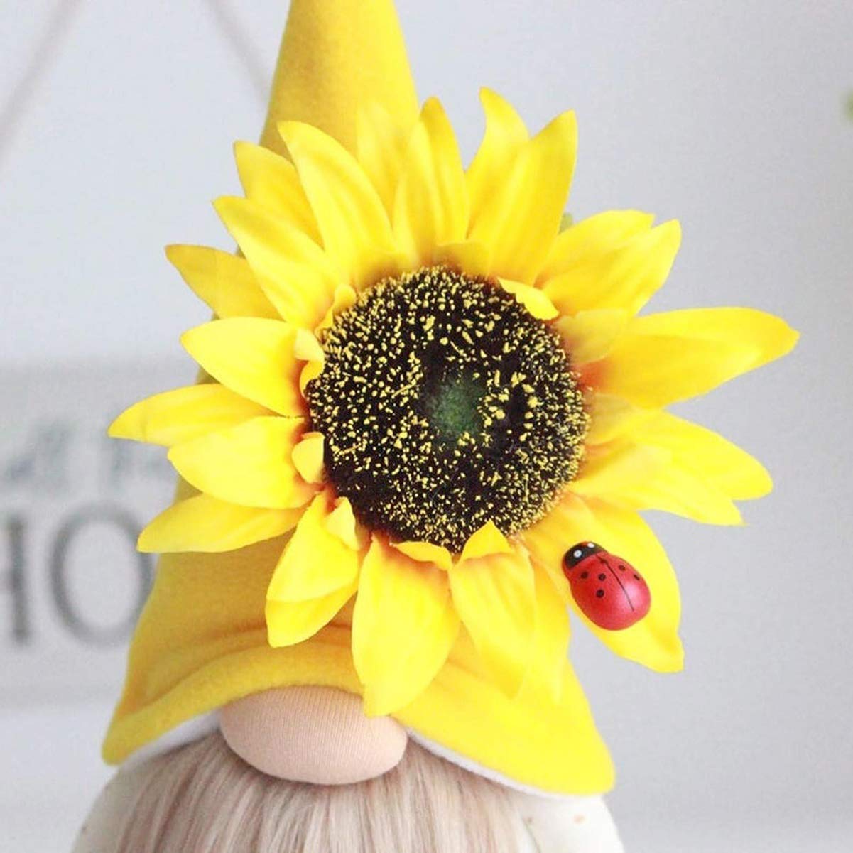 MACLARONX Sunflower Gnomes Spring Summer Plush Dolls Gnome Decorations Cute Swedish Tomte Nisse Ornaments for Home Tiered Tray Party Decor, Set of 2