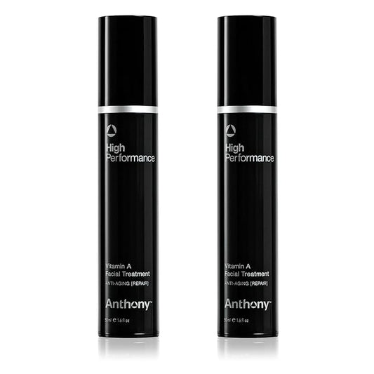 Anthony High-Performance Vitamin A Treatment, Anti-Aging Face Cream with Shea Butter & Squalane, Anti-Wrinkle Moisturizer for Sensitive Skin, Youthful Glow, 1.6 Fl Oz, 2 Pack