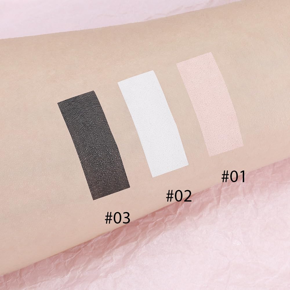 Eyeshadow Single Matte, High-Pigment Monochrome Eye Shadow Pressed Powder, Everyday Velvety Silky Eye Makeup Looks, Professional Long-Lasting Waterproof Single Eyeshadow Palette, White 02