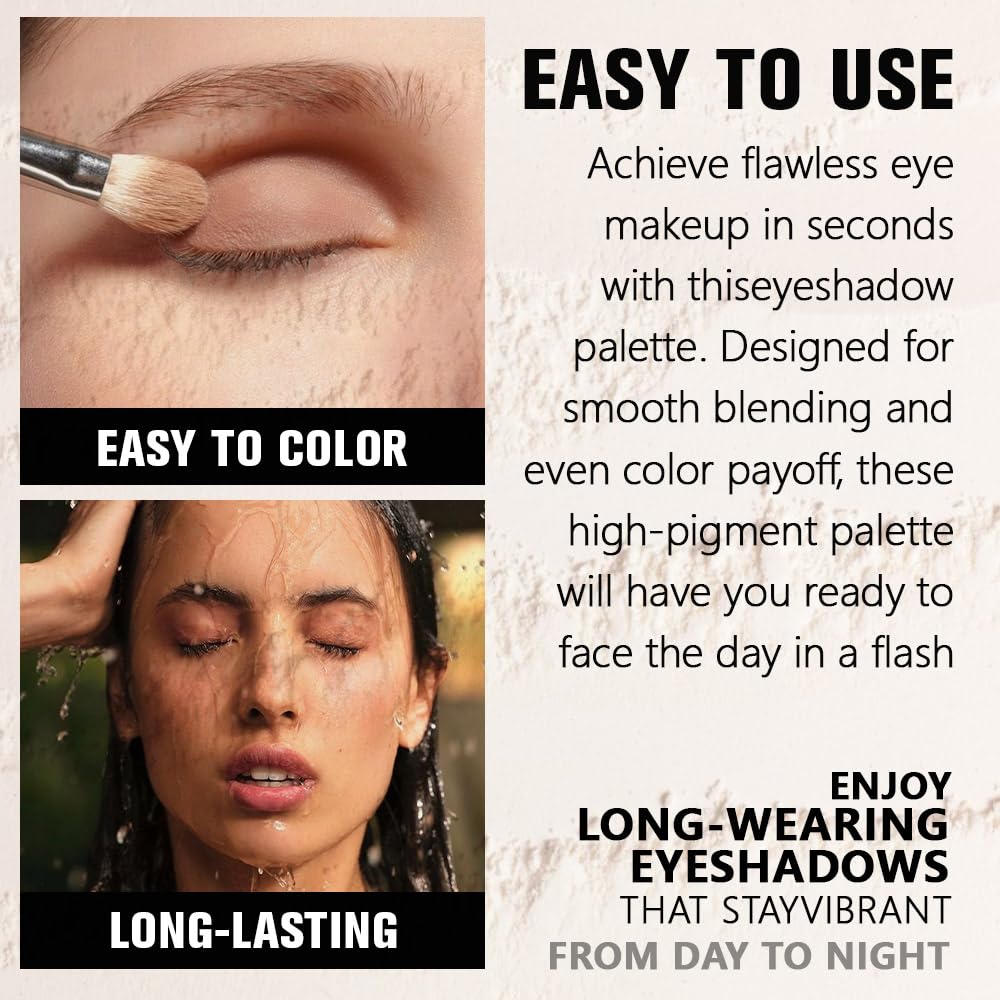 Single Glitter Shimmer Sparkle Eye shadow Palette Makeup, Sheer White Sparkle Eyeshadow for Women, Pigmented Waterproof Sombras Para Ojos, Vegan, Talc, Paraben & Cruelty Free, 23
