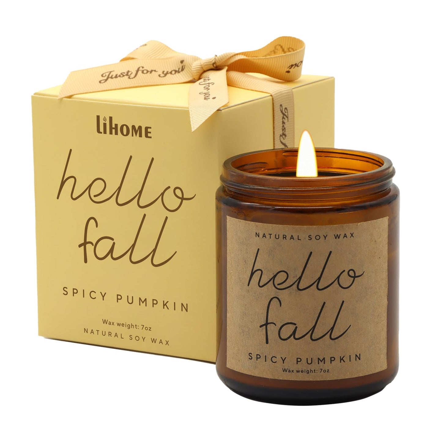 Lihome Happy Birthday Candle - Birthday Gifts for Women, Men, Mom, Dad, Sister, Teacher, Friends - Best Gifts for Her Ideas, Natural Soy Wax Vanilla Scented Candles