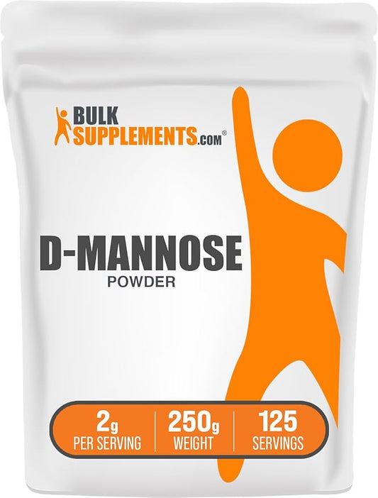 BulkSupplements.com D-Mannose Powder - D-Mannose Supplement, for Urinary Tract Health - Unflavored & Gluten Free, 2g per Serving, 250g (8.8 oz) (Pack of 1)