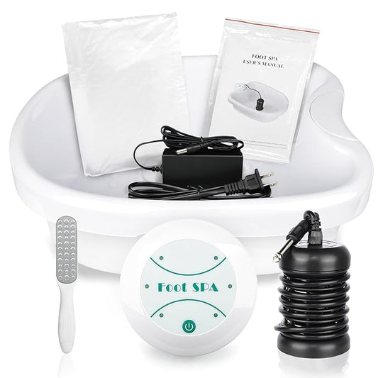 BOEE Ionic Foot Bath Machine with Foot File, Ion Cleanse Detox Bath for Home Use, Regain Vitality and Extra Smooth Feet