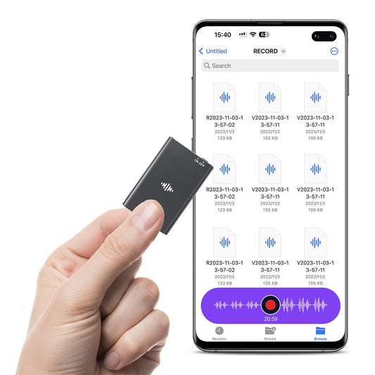 64GB Magnetic Voice Activated Recorder - Xelarvex Voice Recorder AI-Intelligent Noise Reduction, 4800 Hours Recording Device,MP3 Playback & USB-C Audio Recorder for Lectures/Meetings/Interviews