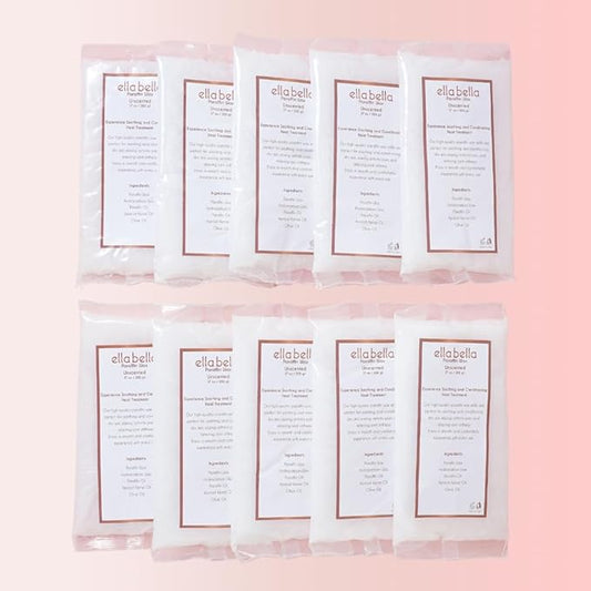 ELLA BELLA® Paraffin Wax Refill Unscented • Therapeutic Hand & Foot Wax for Paraffin Bath • Deep Moisturizing & Soothing Relief • Compatible with our Wax Machine