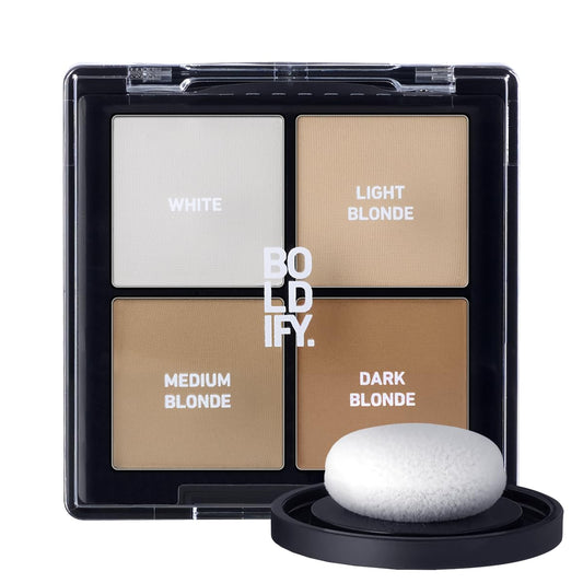 BOLDIFY Hairline Powder Color Sample Kit - Root Touch Up Hair Color for Gray Coverage - Bald Spot Concealing Hair Powder for Women & Men - 48-Hour Stain-Proof - Lighter Blondes