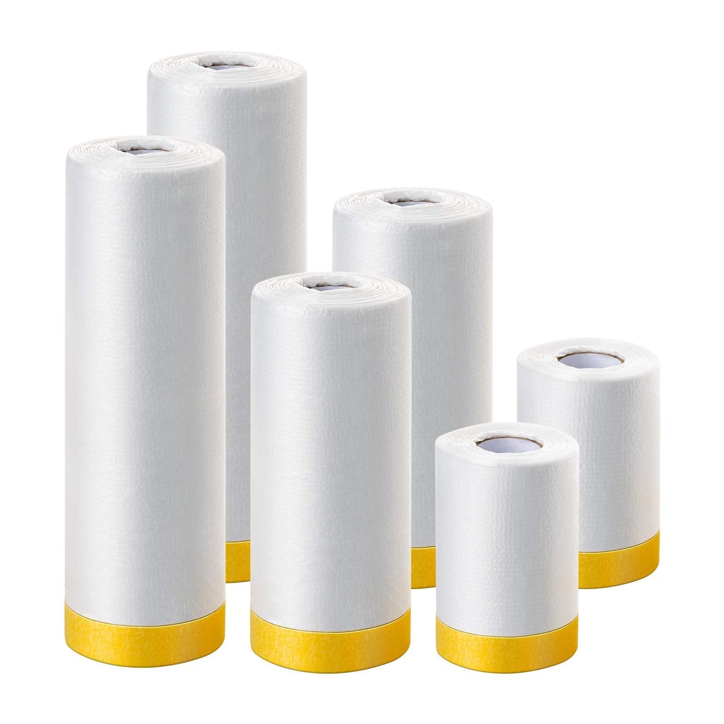 MyLifeUNIT Tape and Drape, Assorted Masking Paper for Automotive Painting Covering (66-Feet, 3 Sizes)