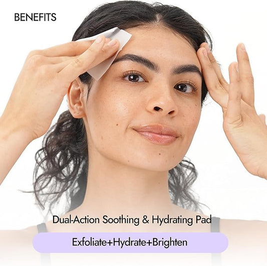 Epielle Balancing Toner Pads 5 Packs Individually Wrapped, Calming & Hydrating Irritated, Sensitive Skin with CICA & Salicylic Acid, Cotton Gauze & Glutathione Jelly, Korean Skin Care (5 Toner Pads)