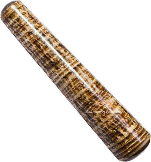 Amazing Gemstone Aragonite Crystal Wand Massage Stick - Pelvic Wand Gua Sha for Adults - Crystals and Healing Stones Massage Wands for Adults Gifts (Smooth)