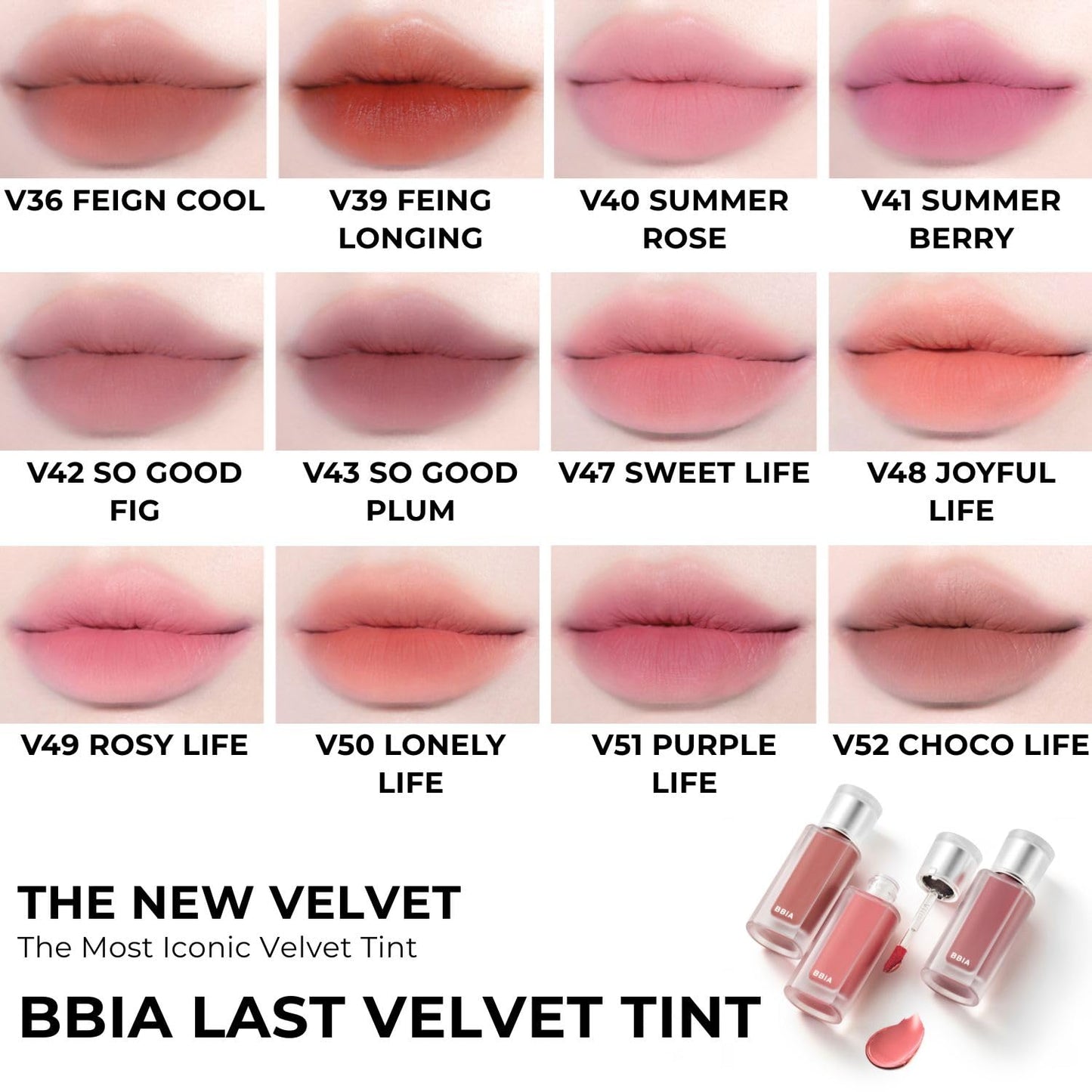 BBIA Last Velvet Tint NEW - Soft Creamy Matte Finish Lip Stain, Blur Effect & Velvety Texture, Long-Lasting, High Pigment, Non-Drying, Vegan, Korean Lip Makeup (V24 TRENDY NOTE, Pack of 1)