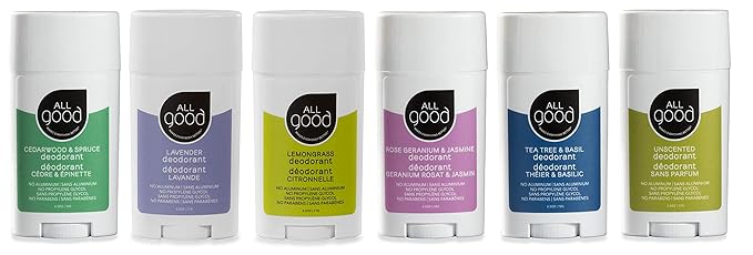 All Good Aluminum Free Deodorant Stick - Natural Deodorant w/Shea Butter & Aloe Vera, Bio-Active Formula, Vegan, Underarm Odor Protection for Men & Women (2-Pack, Cedarwood)