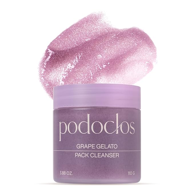 Grape Gelato Pack Cleanser | Face & Body Exfoliating Cleanser, Gentle on Skin, Tough on Dead Cells, Plant-Based Scrub, Honey Cica™ & Grape Extracts, Korean Skin Care | 3.88 oz
