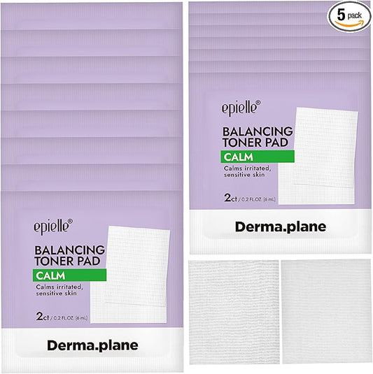 Epielle Balancing Toner Pads 5 Packs Individually Wrapped, Calming & Hydrating Irritated, Sensitive Skin with CICA & Salicylic Acid, Cotton Gauze & Glutathione Jelly, Korean Skin Care (15 Toner Pads)