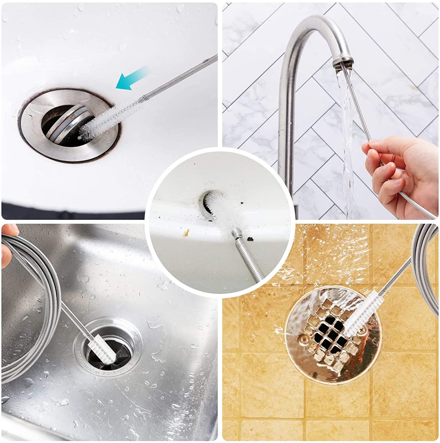 Long Wire Brush sunroof Drain Cleaning Tool for car and Fridge 60-inch X 2/5 inch