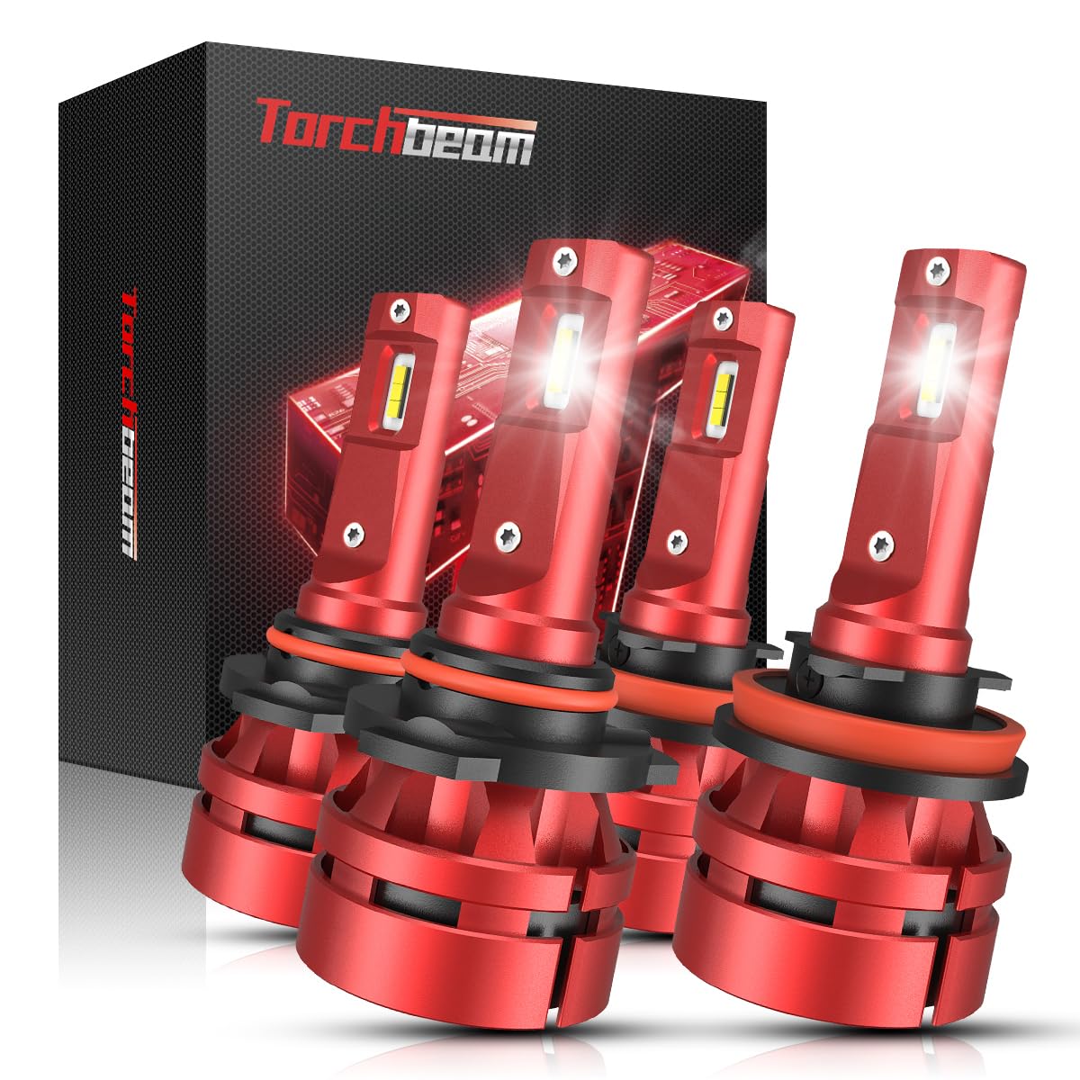Torchbeam D3S D3R Xenon HID Headlight Bulbs, 35W 7600LM Bright 8000K Ice Blue, High Low Beam Replacement Bulb, Pack of 2