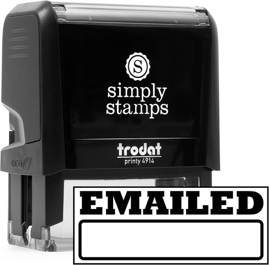 Emailed Office Stamp | 4 Different Sizes | 20 Designs | Multiple Color Options | Perfect for Quick Validation of Office Documents (Emailed, Xtra Large)