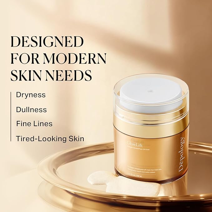 depology GlowLift Collagen Peel-Off Face Mask – Color-Transforming Gold Wrapping Mask for Glass Skin Facial Mask, Hydrating, Firming & Anti-Aging, 1.7 fl.oz