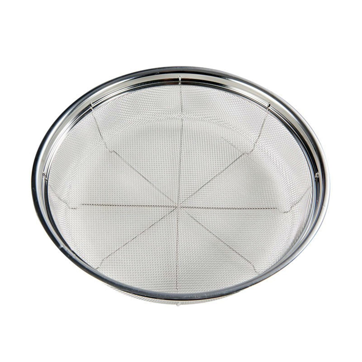 Fine Mesh Strainer for Kitchen, Stainless Steel Colander Bowl for Pasta, Rice, Fruit, Metal Net Baskets with Resting Base - Strain, Drain, Rinse （Diameter 9.84 inch）