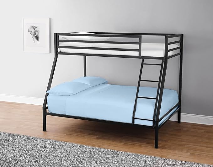 4 PC Cot Sheets 30x75, 100% Cotton Fitted Cot Sheet- Perfect for Narrow Twin/Rv Bunk/Camping Cot/Guest Bed Replacement, Sheets for Cot Bunk Bed-Fits Upto 6-8" Deep Mattress- Light Blue Solid