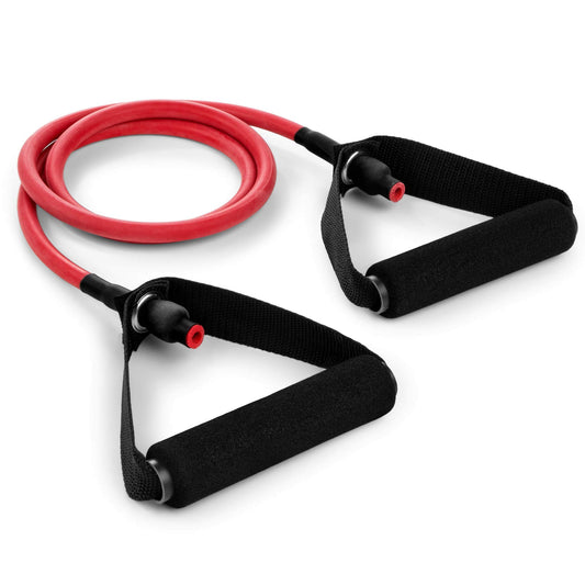 Champion Sports Resistance Tube Bands for Men and Women, Extra Light to Super Heavy Resistance - Durable Fitness Band for Strength Training, Stretching, Rehabilitation - Premium Home Workout Equipment
