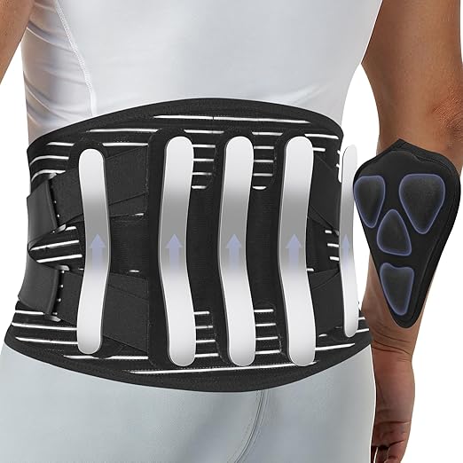 Back Brace for Lower Back Pain Relief with Bionic Support System,Lumbar Support Belt for Men Women,Breathable Mesh with 3D Lumbar Pad for Herniated Disc, Sciatica, Scoliosis(Black，L)