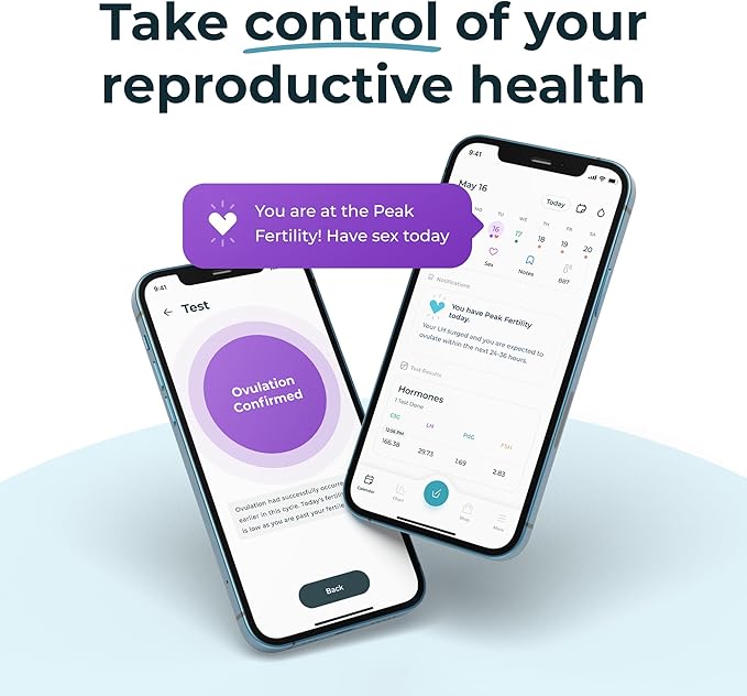 Inito Fertility Monitor & Hormone Tracker for Women | Estrogen, LH, PdG (Urine Metabolite of progesterone), FSH | Track and Confirm Ovulation | Includes 15 Test Strips (iPhone 12 Pro)