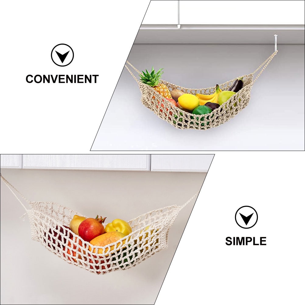 CATIEBYE Hanging Fruit Bag Cotton Khaki 1 Set
