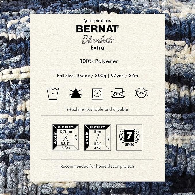 Bernat Blanket Extra, Speckled Moonrise Yarn, 1 Pack