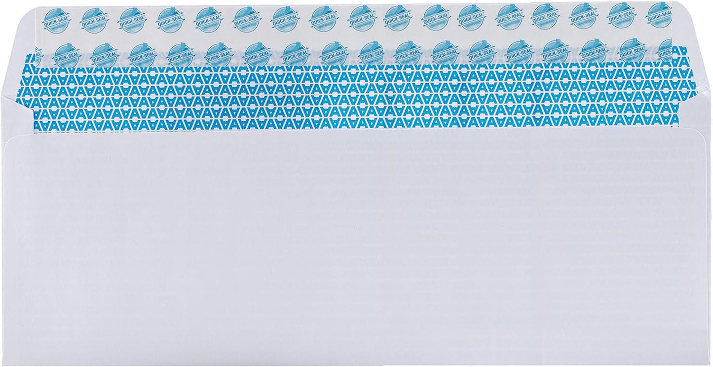 Aimoh #10 Security Self Seal Envelopes – 200 Qty |No Window, EnveGuard, 4⅛ x 9½", White, 24 LB, 200 Count (34100-2)