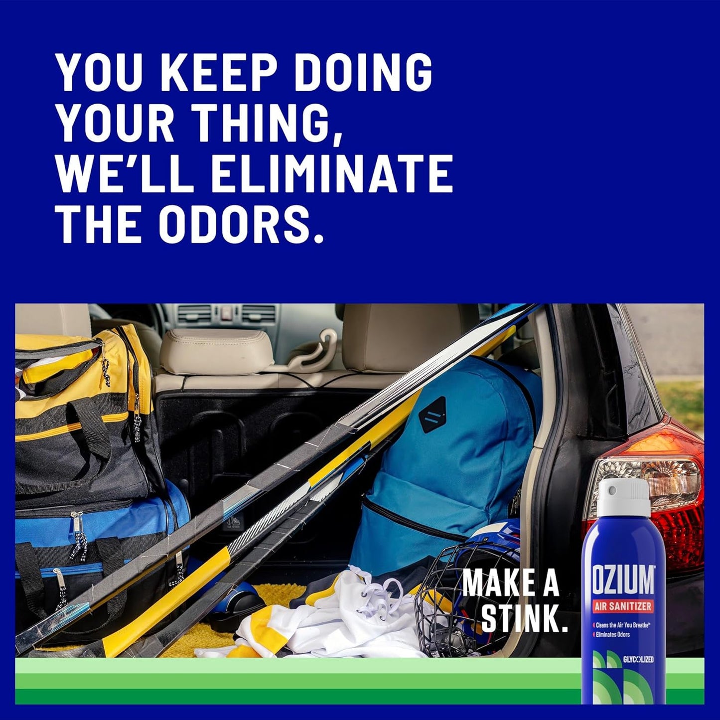 Ozium Air Sanitizer & Odor Eliminator for Homes, Cars, Offices and More, Country Fresh, 3.5 Ounce (Pack of 4)