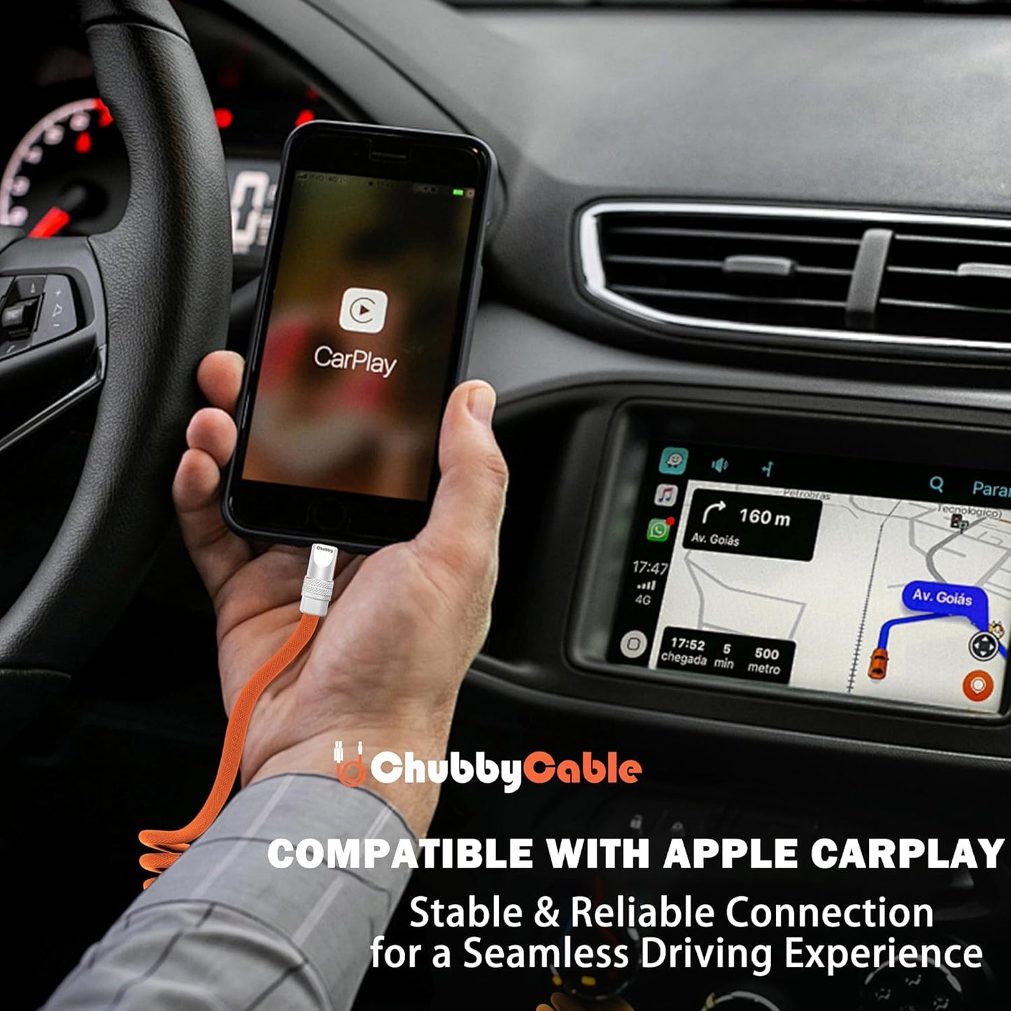 chubbycable Curly Chubby - Retractable Fast Charging Cable 240W Coiled Charger Cord for Car Durable USB-C Cable for Phones, Tablets and More, Gray, Type-C to Type-C, 1.3FT-2.3FT