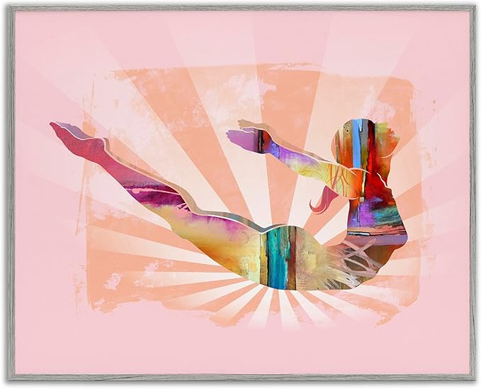 Stupell Industries Abstract Mindfulness Exercise Framed Giclee Wall Art Design by Tim Parker, Gray Framed, 20 x 16