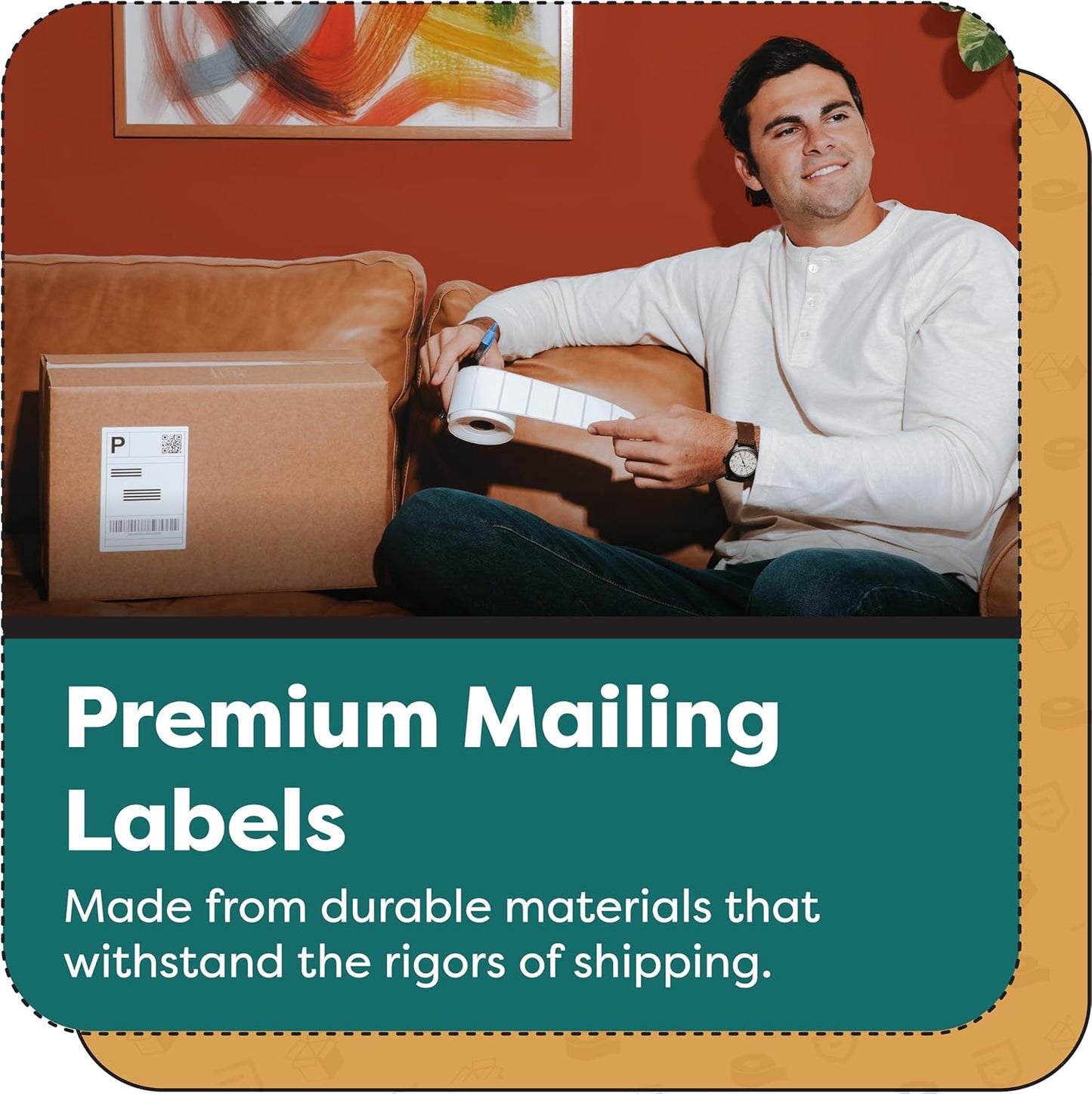 Aegis Adhesives - 2 ¼” X ¾” Direct Thermal Labels for Barcodes, Address, Perforated & Compatible with Rollo, Zebra, & Other Desktop Label Printers (12 Rolls, 1700/Roll)