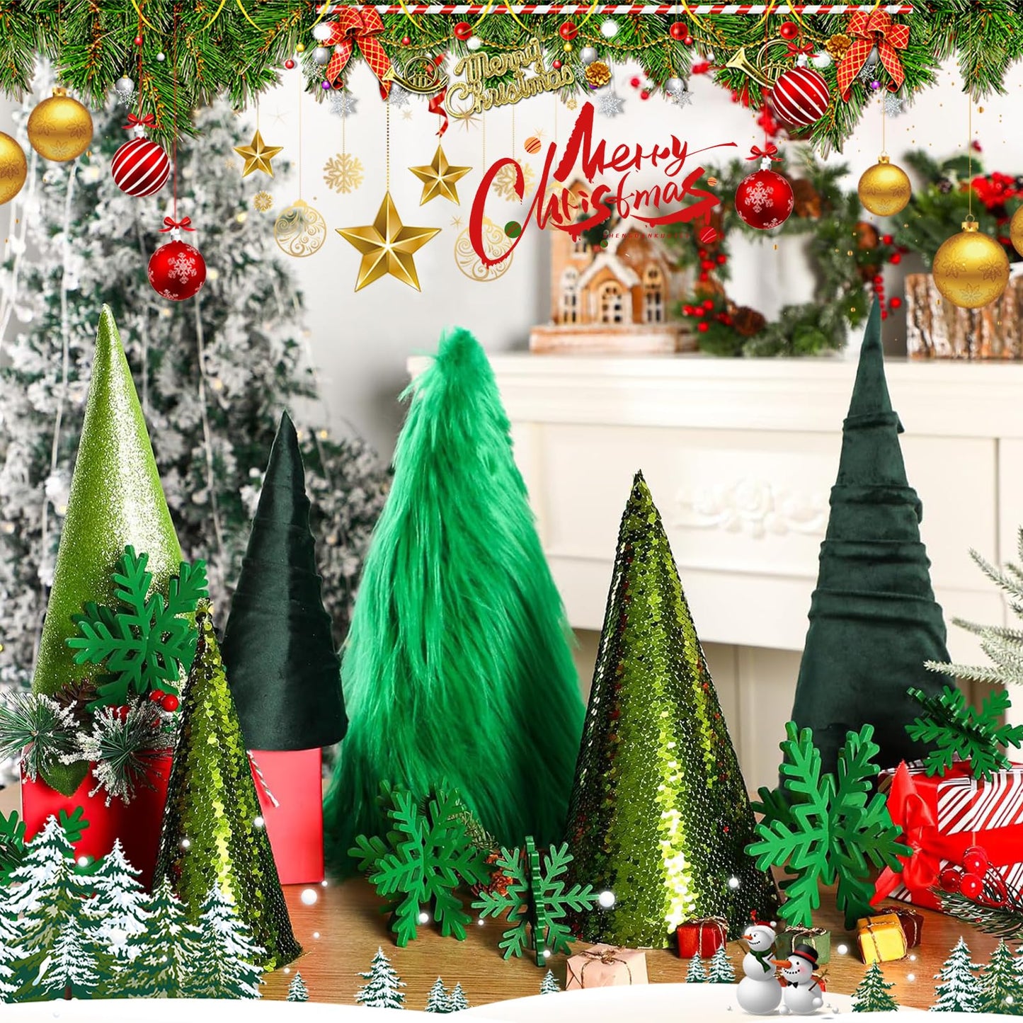 10 Pcs Paper Mache Cones Open Bottom 13.8 x 5 in, Extra Thick Cardboard Craft Cone for Christmas Gnomes Christmas Tree Decoration DIY Art Crafts
