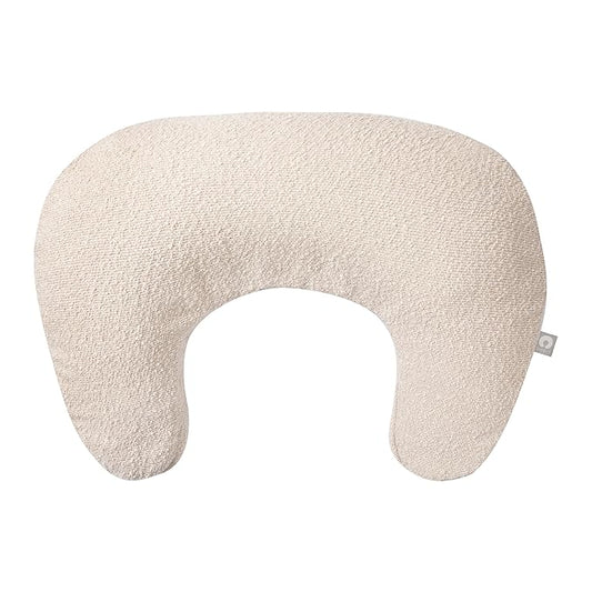 Boppy Nursing Pillow with Luxe Fabric Cover, Oatmeal Boucle, Larger, More Supportive Pillow for Breastfeeding and Bottle Feeding; Firmer and Higher Than Original, w/Premium Cover; JPMA Certified