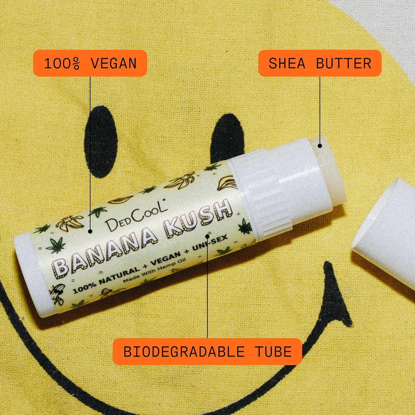 DedCool Lip Balm Stick (Marshmallow) Jumbo, Vegan, Flavored, Coconut Oil Lip Balm, Long Lasting, Moisturization, Hydrates Dry & Chapped Lips, Vegan, Natural, Clean, Non-Toxic, Fragrance For All