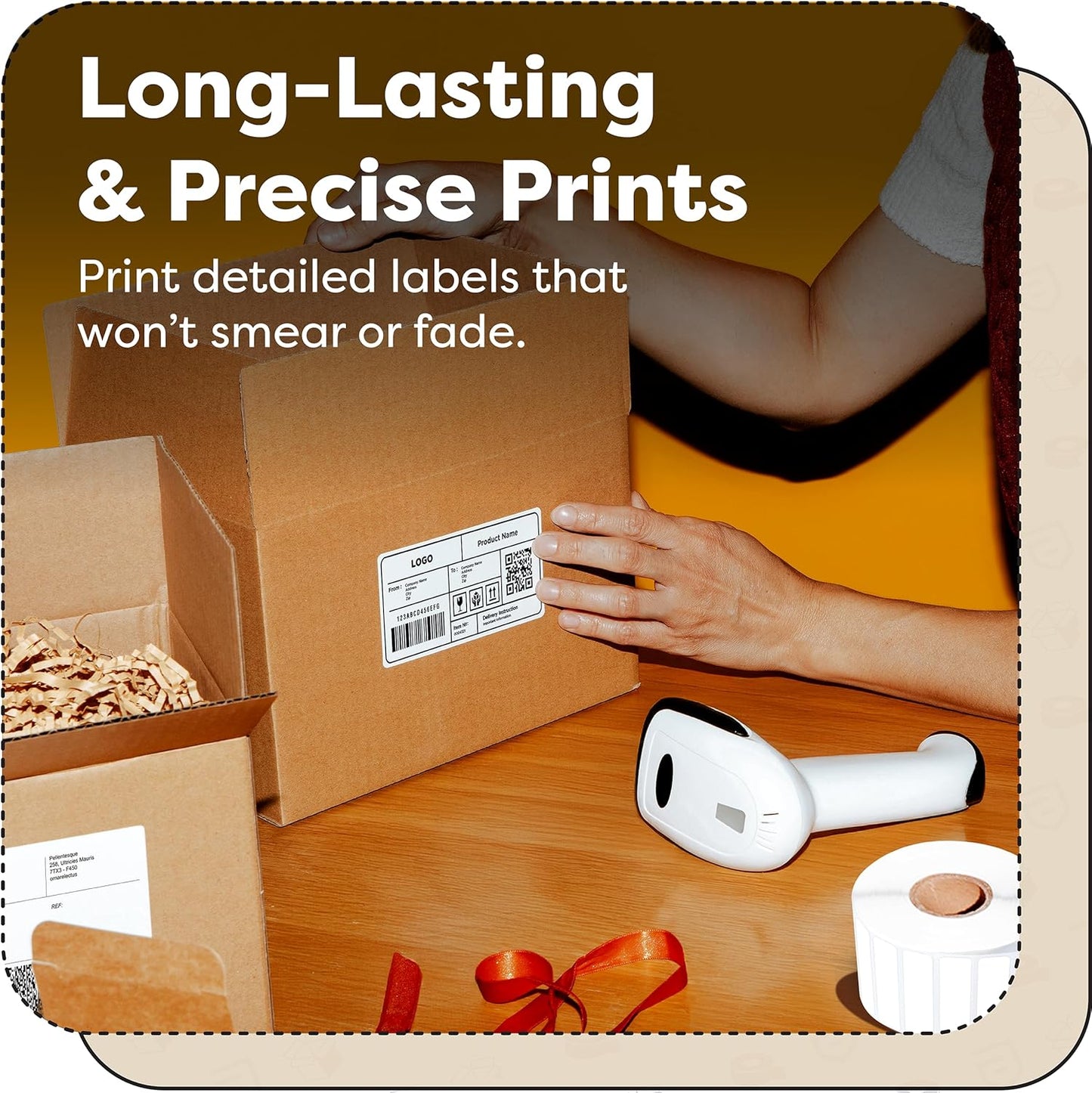 Aegis Adhesives - 2” X ½” Direct Thermal Labels for Barcodes, Return Address, File Folders, Perforated & with Compatible with Rollo, Zebra, & Other Desktop Label Printers (12 Rolls, 2400/Roll)